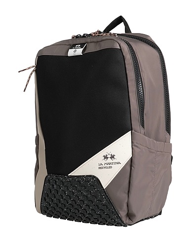 LA MARTINA Rucksacks Black 90% Recycled PET, 10% Recycled fibers
