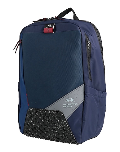 LA MARTINA Backpacks Navy 90% Recycled PET, 10% Recycled fibers