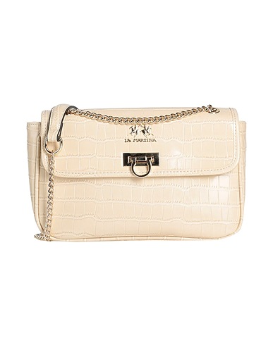 LA MARTINA Across-body bag Beige 100% Polyurethane, Polyester