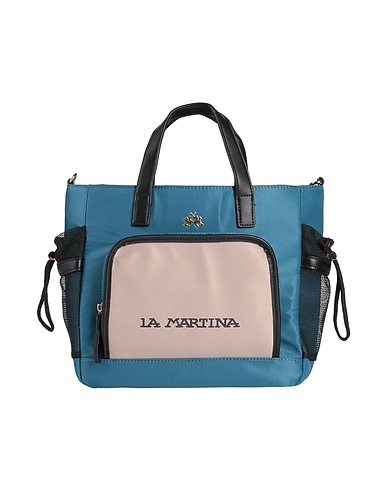 LA MARTINA Handbag Pastel blue 90% Nylon, 10% Polyester