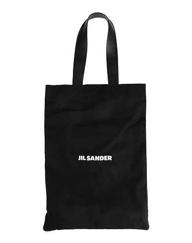 JIL SANDER Shoulder bag Black Soft Leather, Textile fibers