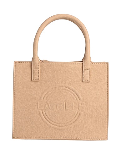LA FILLE des FLEURS Handbag Beige 100% Polyurethane