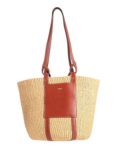 CHLOÉ x MIFUKO Shoulder bag Tan 100% Paper, Calfskin
