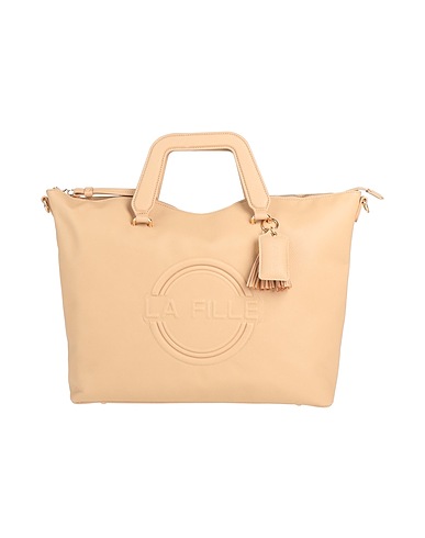 LA FILLE des FLEURS Handtasche Sand 100% Polyurethan