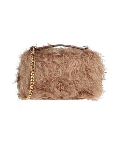 BURBERRY Handbag Beige 82% Mohair wool, 18% Polyamide, Leather