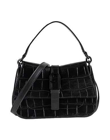FURLA Handbag FURLA FLOW MINI TOP HANDLE
 Black Calfskin