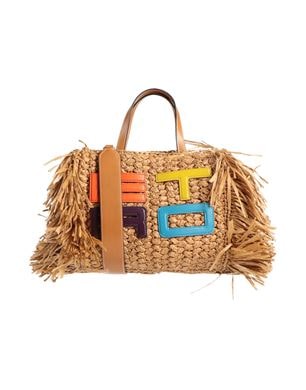 ETRO ハンドバッグ タン レディース