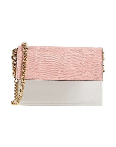 HUGO MATHA Sac porté épaule Rose Cuir, Plastique