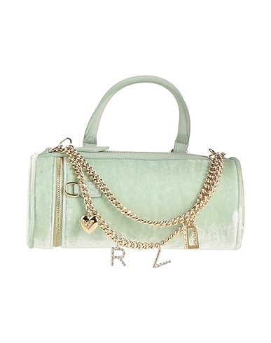 ROGER VIVIER Handbag Light green Textile fibres, Leather