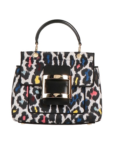 ROGER VIVIER Handbag Black Polyester, Acetate, Silk, Soft Leather