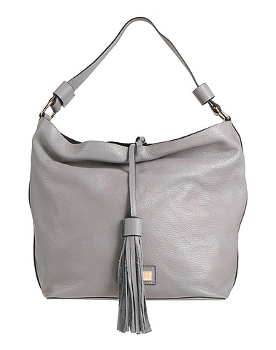 POMPEI DONATELLA Handbag Grey Soft Leather