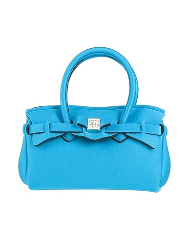 SAVE MY BAG Handbag Azure 50% PEEK (Polyether - Ether - Ketone), 40% Polyamide, 10% Elastane