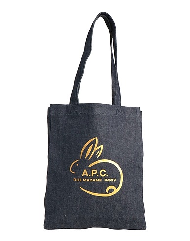 A.P.C. Schultertasche Blau 98% Baumwolle, 2% Polyurethan