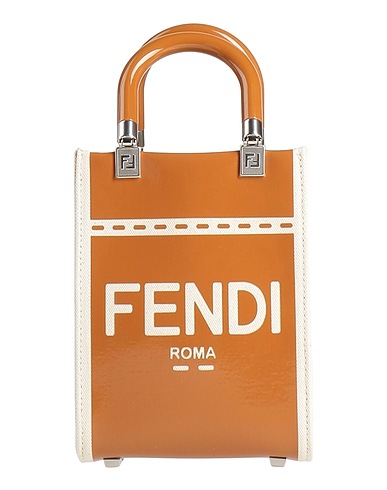 FENDI Handbag Brown Textile fibers