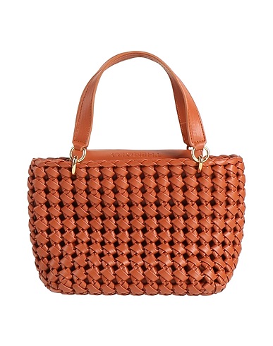 THEMOIRÈ ハンドバッグ ブラウン ポリウレタン / PET(ポリエチレンテレフタラート)