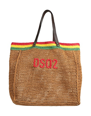DSQUARED2 Handbag Sand Straw, Leather