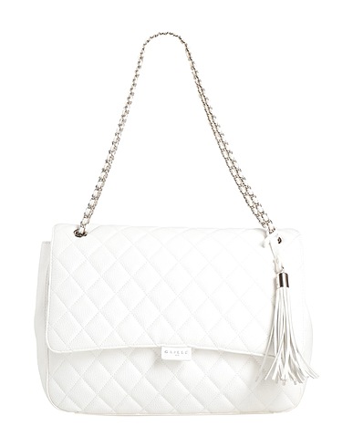 GAëLLE Paris Shoulder bag White 100% Polyurethane, Polyester