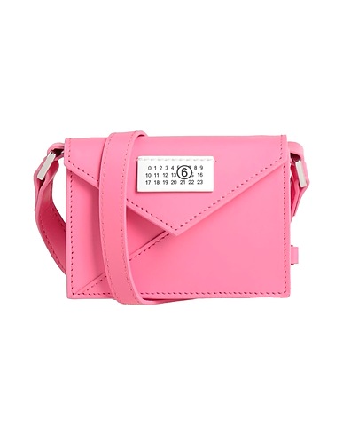 MM6 MAISON MARGIELA Across-body bag Pink Bovine leather, Zinc, Aluminium, Copper