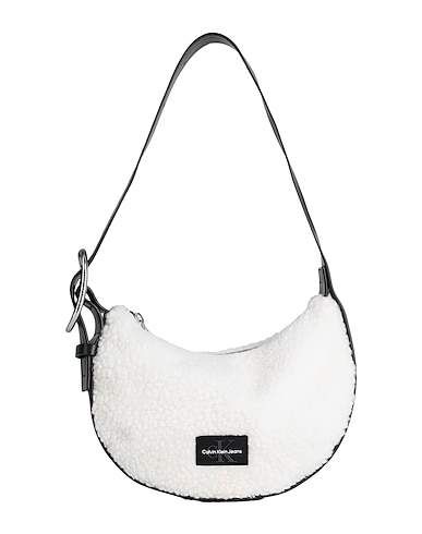 CALVIN KLEIN JEANS Shoulder bag Ivory 90% Polyester, 10% Polyurethane
