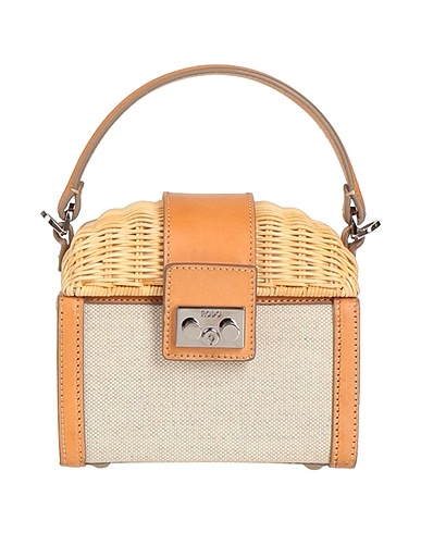 RODO Borsa a mano Sabbia 60% Cotone, 30% Vimini, 10% Pelle di vitello