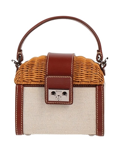 RODO Handbag 60% Cotton, 30% Wicker, 10% Calfskin