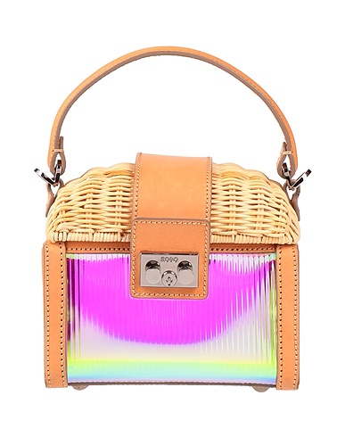RODO Handbag Sand Leather, Wicker, PVC - Polyvinyl chloride