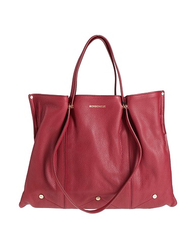 BORBONESE Handbag Burgundy 100% Leather