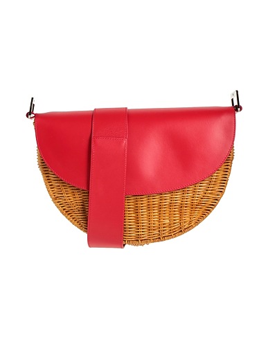 RODO Across-body bag Red Calfskin, Wicker