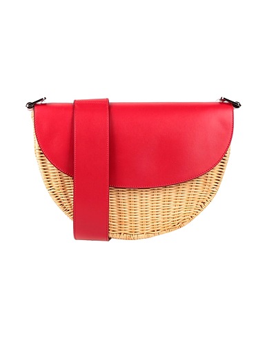 RODO Borsa a tracolla Rosso Pelle di vitello, Vimini