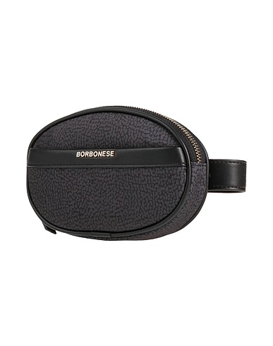 BORBONESE Belt Bags Charcoal 100% Polyester, Polyurethane