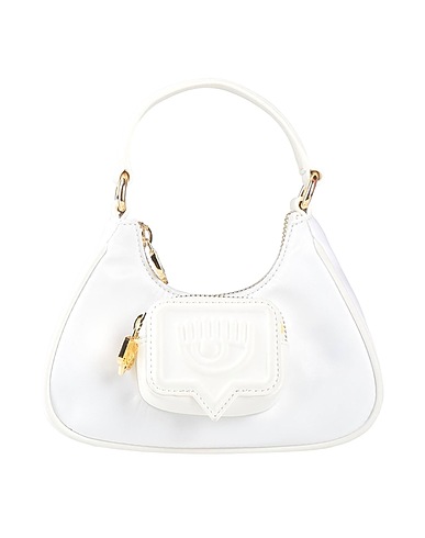 CHIARA FERRAGNI Handbag BIANCO 100% Polyester, Polyurethane resin