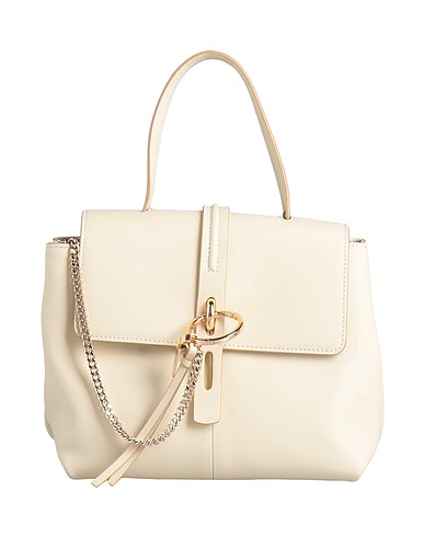 BORBONESE Handbag Ivory 100% Leather