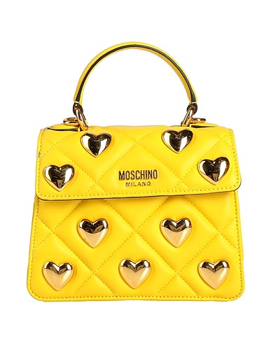 MOSCHINO Handbag Yellow Leather