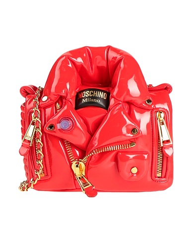 MOSCHINO Cross-body bags COUTURE Red Leather, Textile fibers