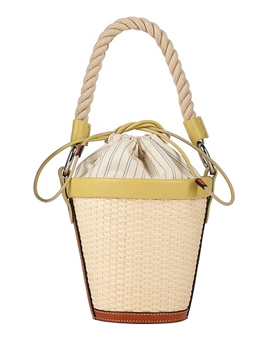 MAISON MARGIELA Borsa a mano Verde chiaro Fibre vegetali, Pelle di bovino, Pelle di capra, Cotone, Poliestere