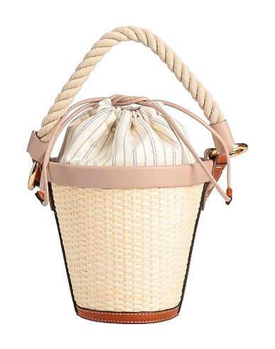 MAISON MARGIELA Bolso de mano Rosa palo Fibras vegetales, Piel de bovino, Piel de cabra, Algodón, Poliéster