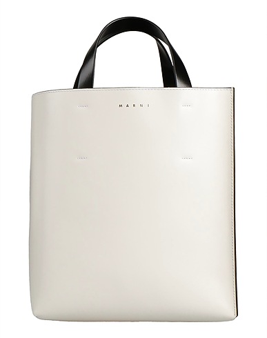 MARNI ハンドバッグ ホワイト 牛革 100%