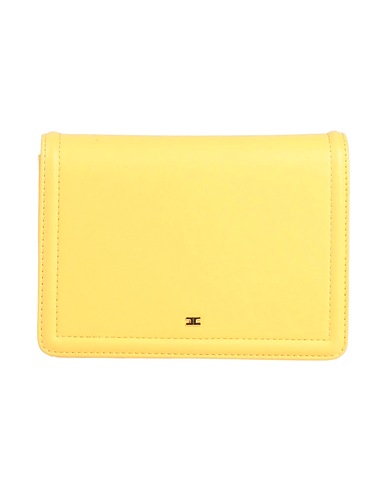 ELISABETTA FRANCHI Handbag Yellow Textile fibers