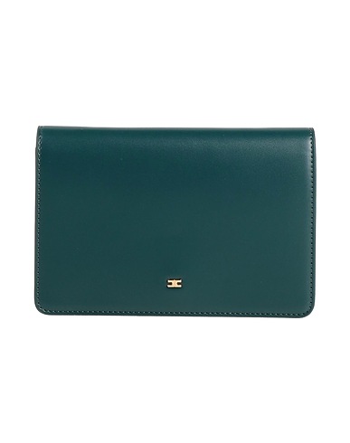 ELISABETTA FRANCHI Handbag Dark green 50% Polyurethane, 40% Polyester, 10% Cotton