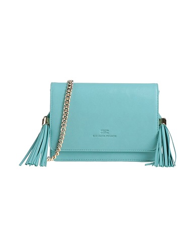 ELISABETTA FRANCHI Across-body bag Turquoise Textile fibres