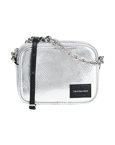 CALVIN KLEIN JEANS Across-body bag Silver 68% Polyurethane, 32% Recycled polyester