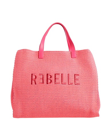 RƎBELLE Handbag Coral 100% Straw, Polyurethane