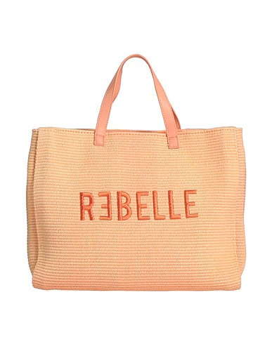 RƎBELLE Handbag Apricot 100% Straw, Polyurethane