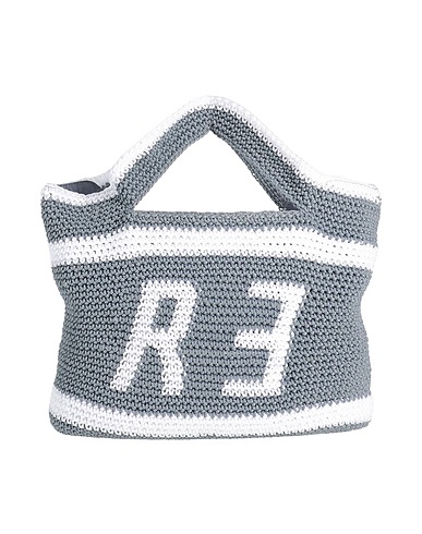 RƎBELLE Bolso de mano Gris 100% Algodón, Poliuretano