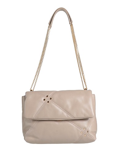 BORBONESE Shoulder bag Taupe 100% Leather, Polyester