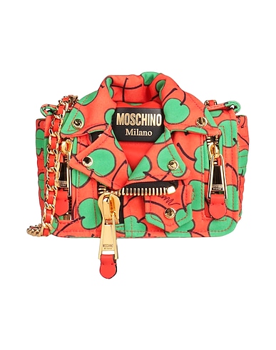 MOSCHINO Across-body bag COUTURE Orange Textile fibres, Leather