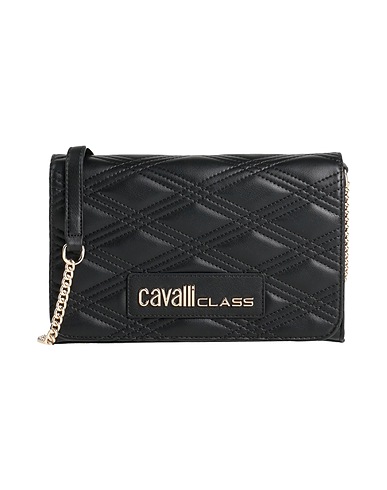 CAVALLI CLASS Across-body bag Black 100% Polyurethane