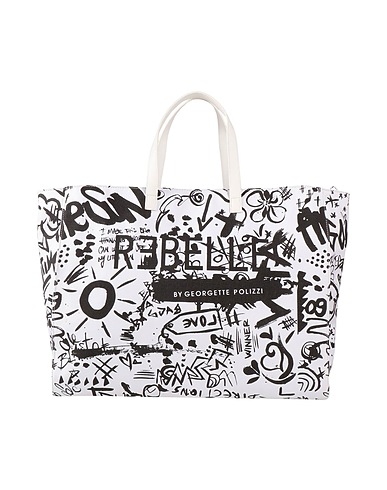 RƎBELLE Handtasche Weiß 100% Baumwolle