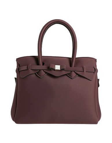 SAVE MY BAG Handbag Dark brown 50% PEEK (Polyether - Ether - Ketone), 40% Polyester, 10% Elastane