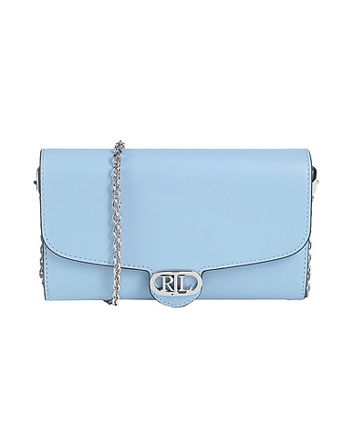 LAUREN RALPH LAUREN Cross-body bags LEATHER MEDIUM ADAIR CROSSBODY
 Light blue 100% Bovine leather